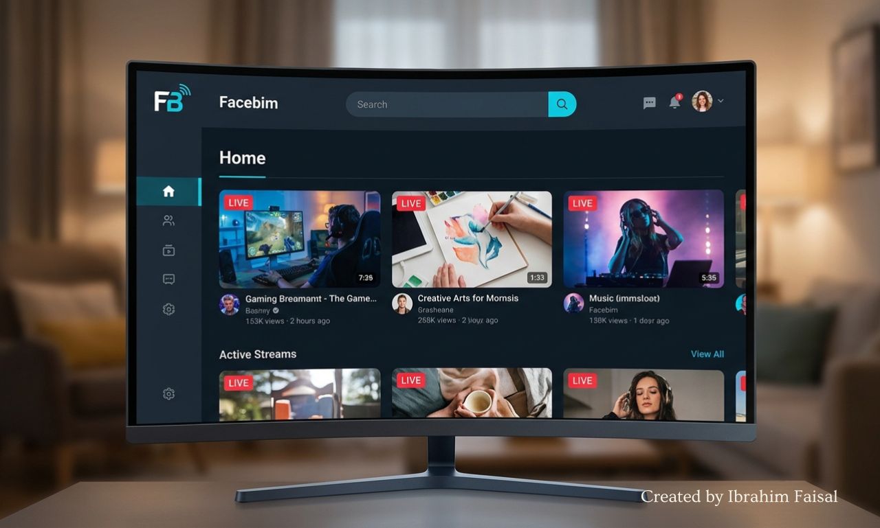 Facebim online movie and TV streaming platform homepage