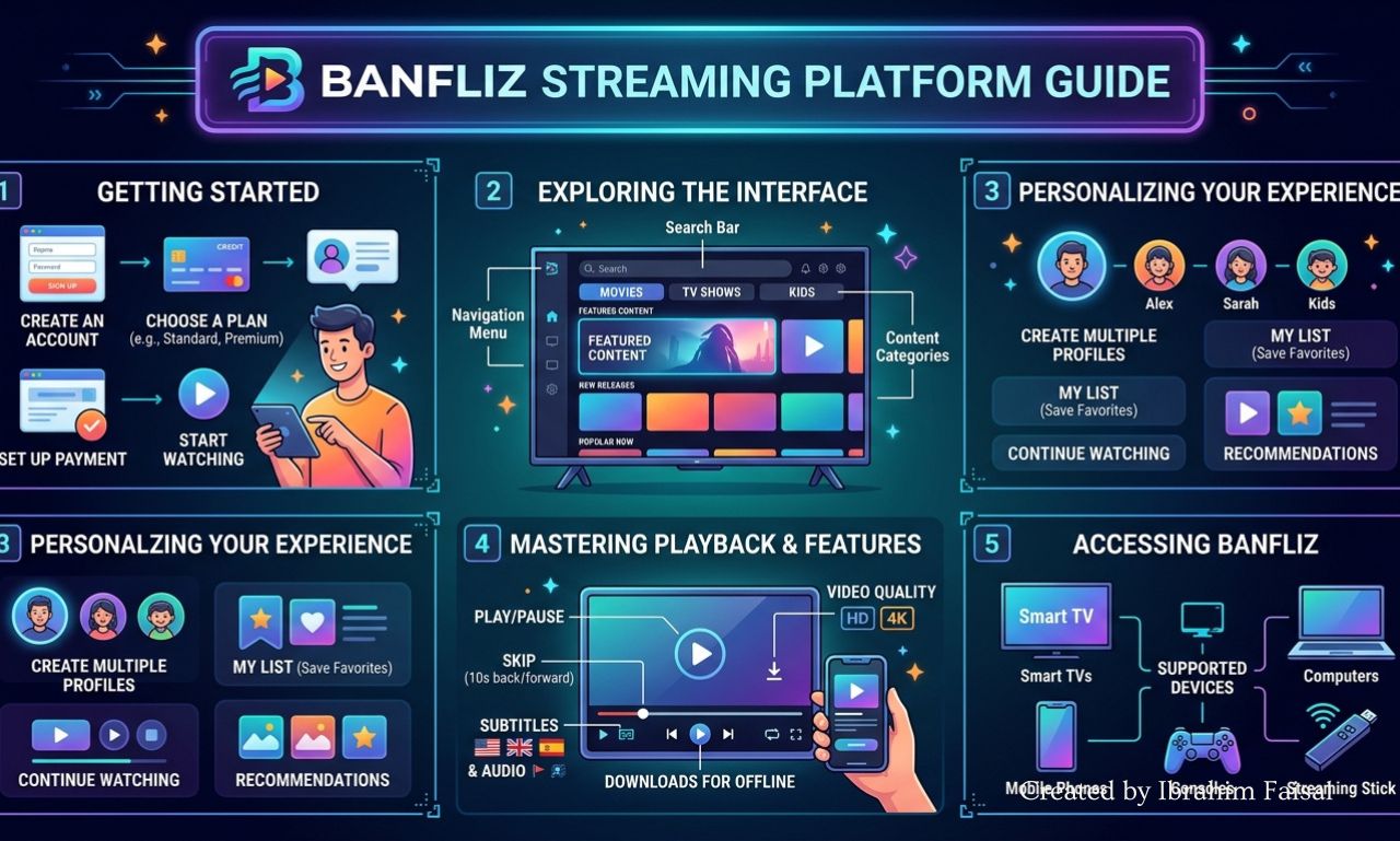 Banfliz streaming platform homepage displayed on a laptop screen.